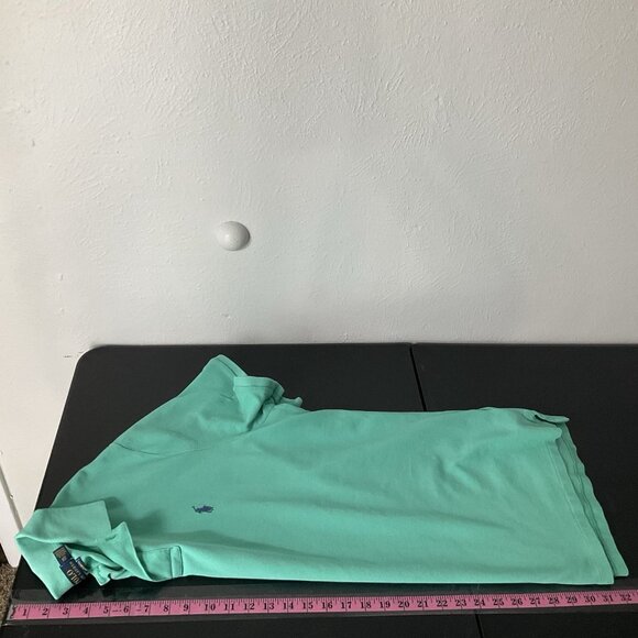 Polo Ralph Lauren Shirt Men 2XL Mint Green Slim Fit Short Sleeve Pony Preppy - Picture 11 of 12
